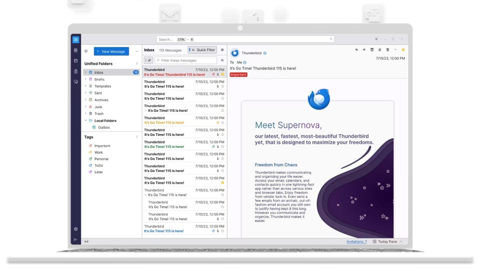 Thunderbird Email Client Gets a Fresh Design and Updated Foundation